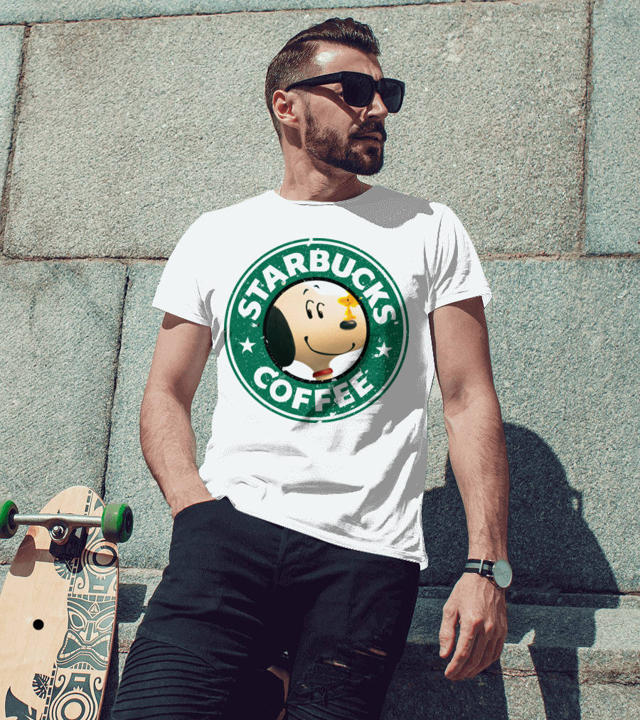Starbucks Coffee Snoopy The Peanuts Movie Woodstock T-Shirt
