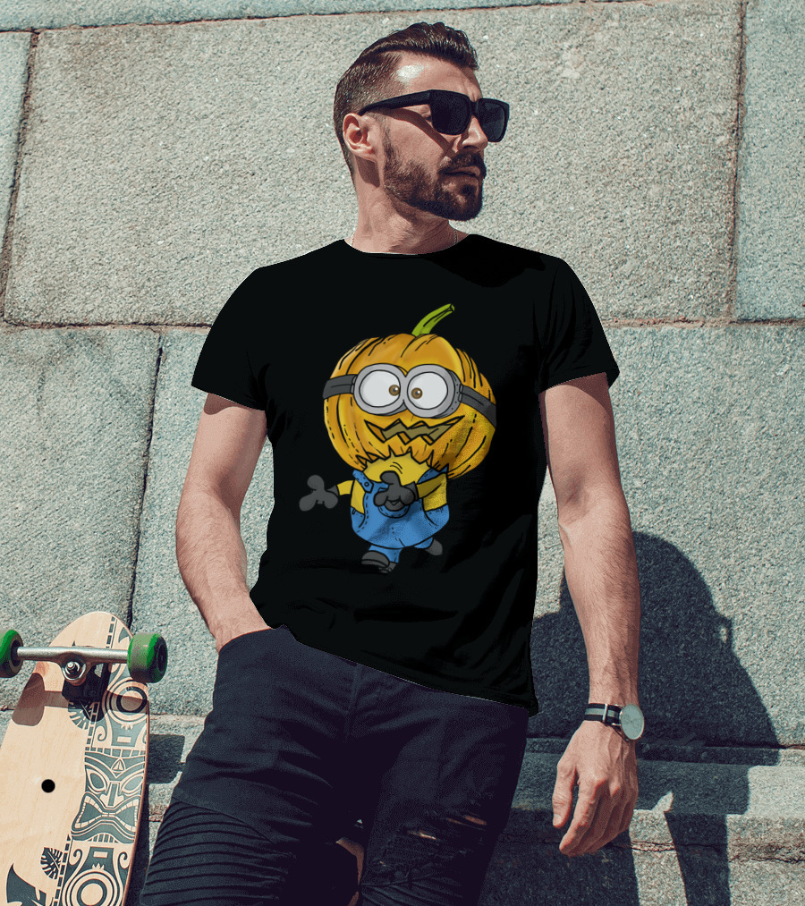 Pumpkin Head Minion Halloween Despicable Me Fun T-Shirt