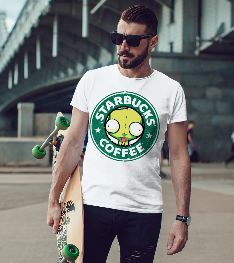 Starbucks Coffee Cute Gir Invader Zim T-Shirt