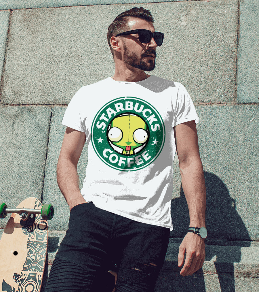 Starbucks Coffee Cute Gir Invader Zim T-Shirt