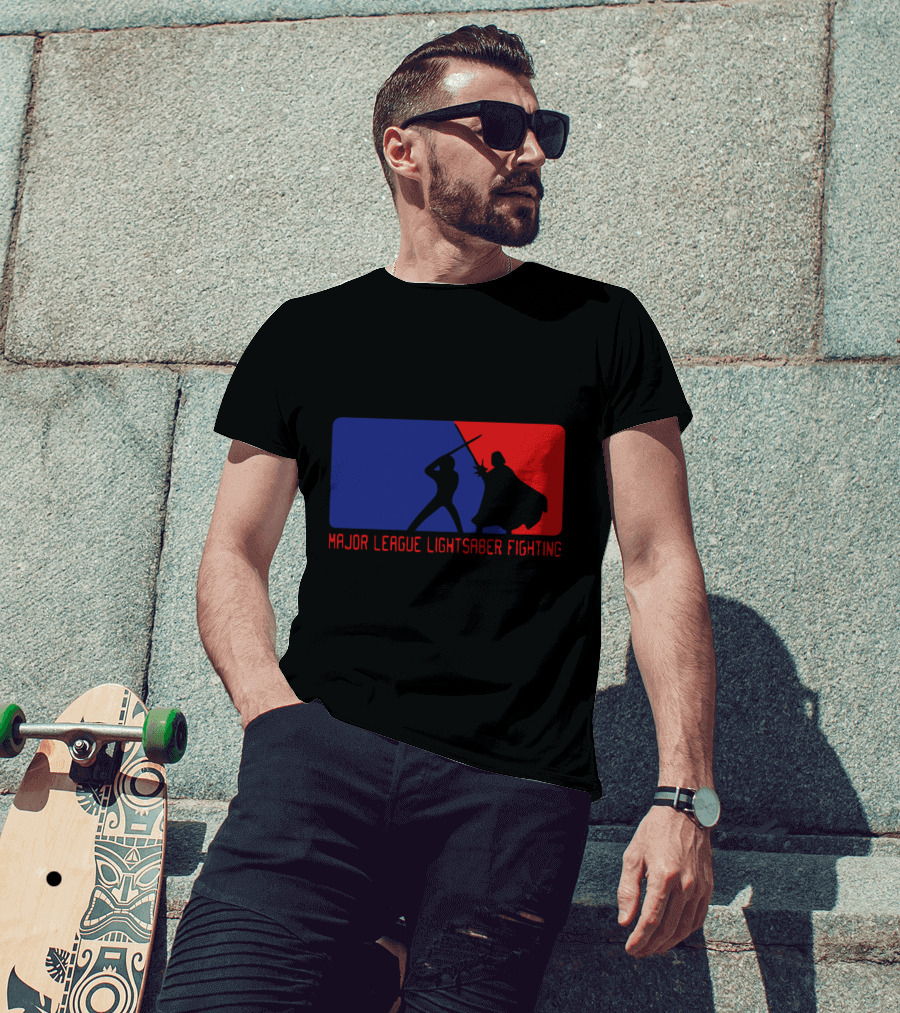 Major League Lightsaber Fighting Darth Vader Star Wars T-Shirt