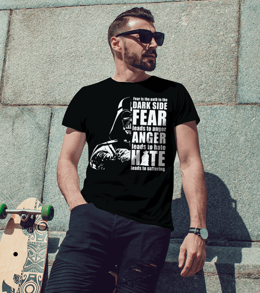 Fear Dark Side Anger Hate Suffering Darth Vader Star Wars T-Shirt