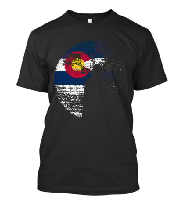 Colorado State Flag Darth Vader Death Star Moon T-Shirt