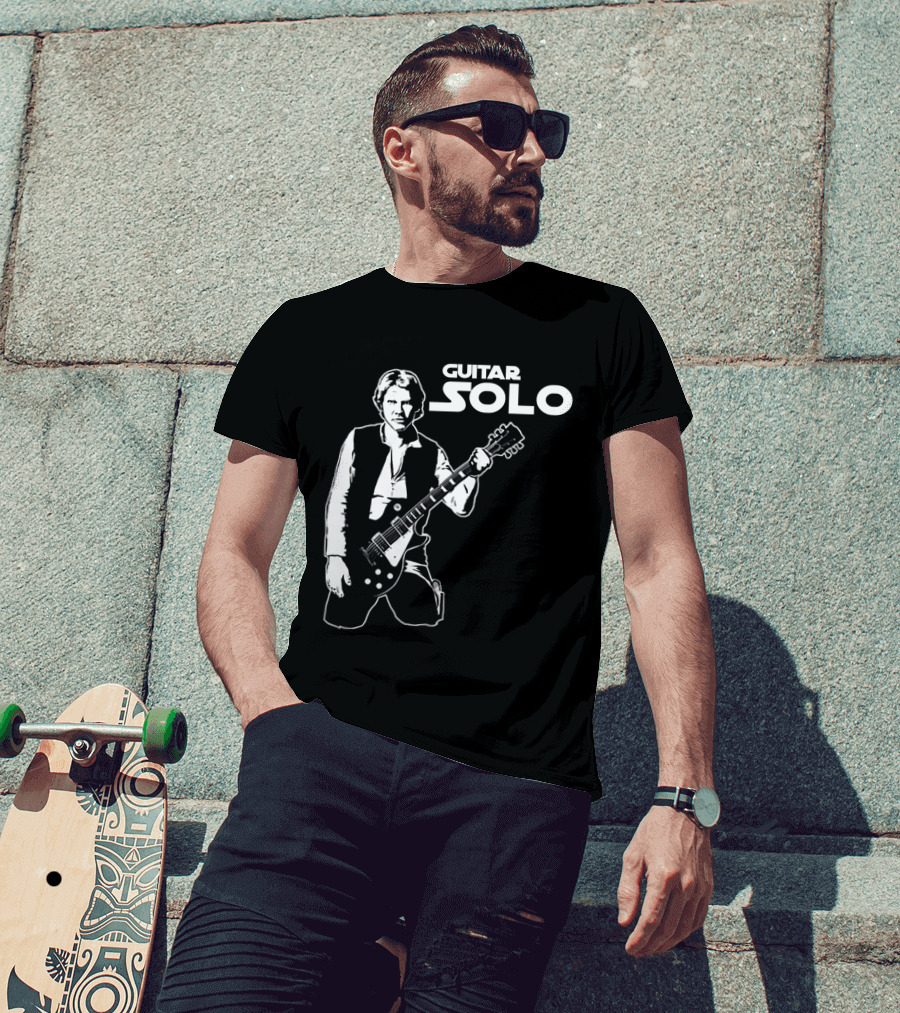 Guitar Solo Star Wars Han Solo With Guitar T-Shirt