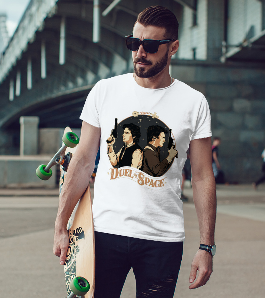 Duel In Space Versus Han Solo Star Wars T-Shirt