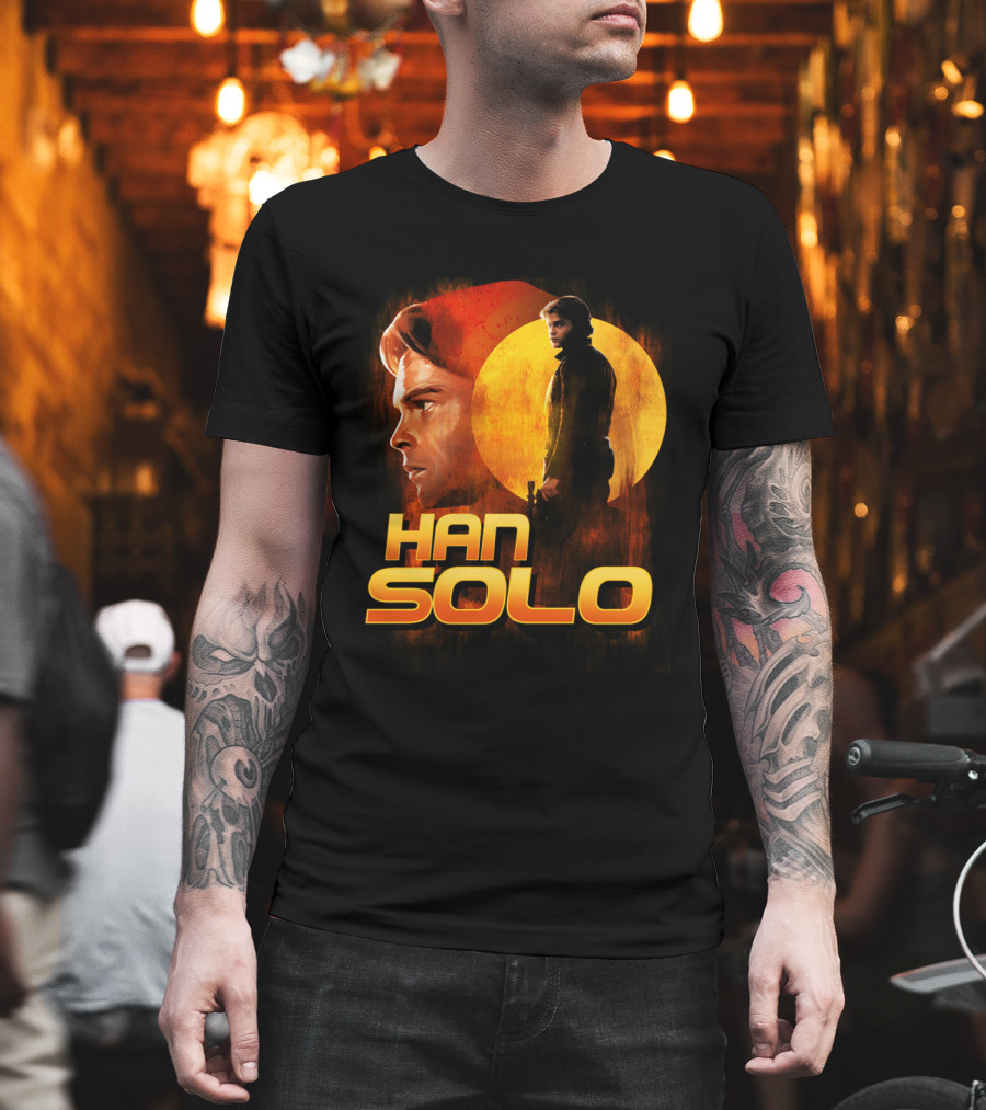 Young And Wild Han Solo Star Wars Iconic Character Graphics T-Shirt