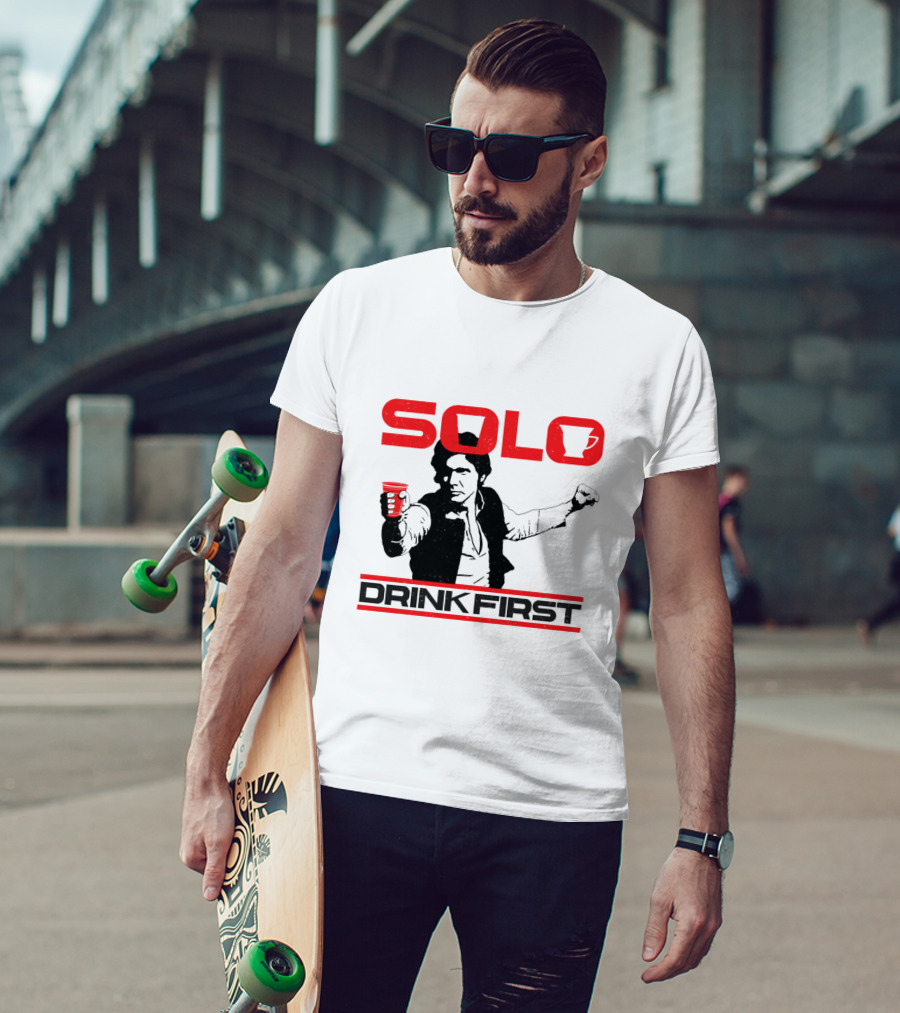 SOLO Drink First Han Star Wars T-Shirt