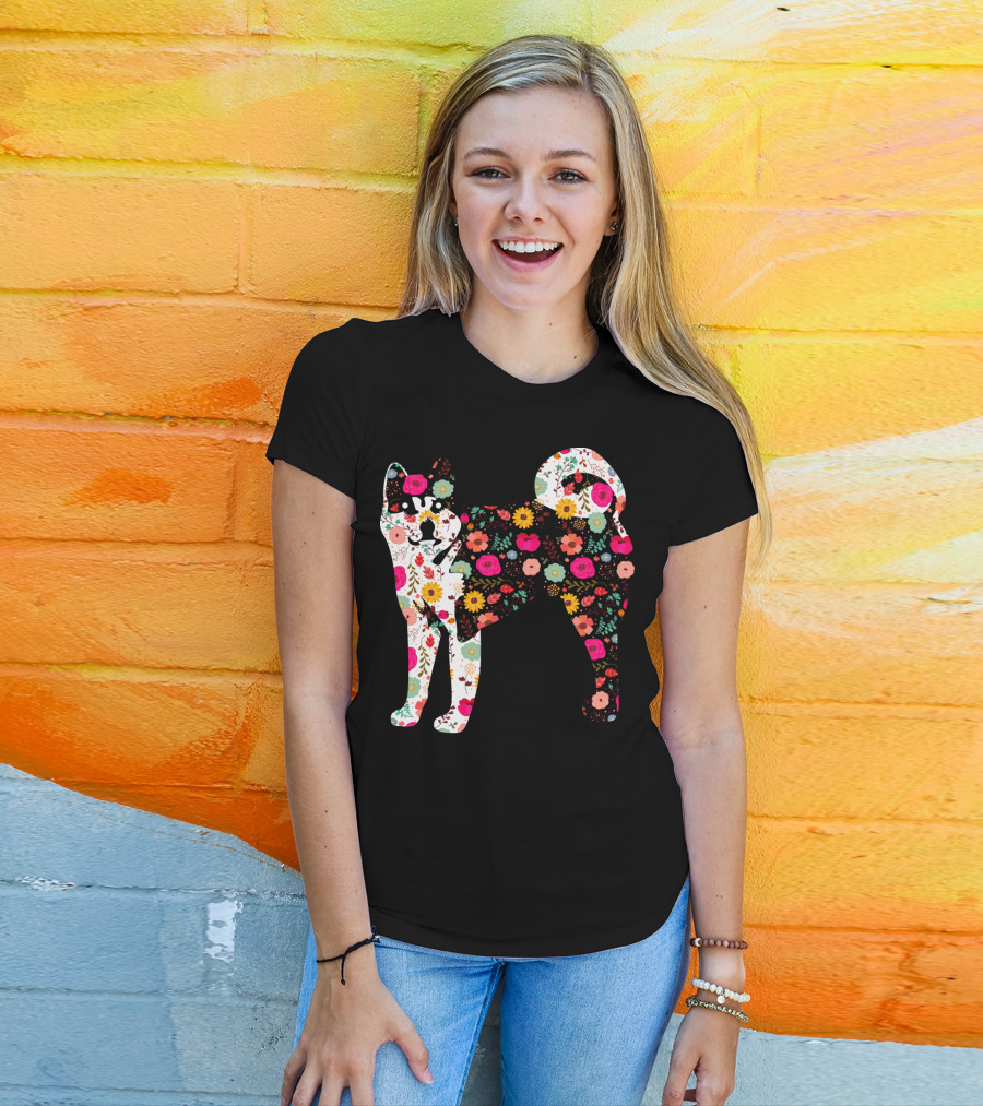 Akita Floral Patterned Body T-Shirt