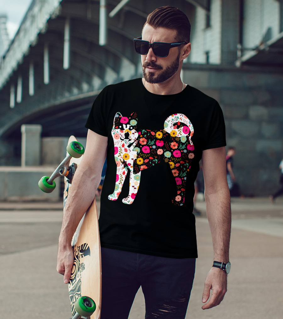 Akita Floral Patterned Body T-Shirt