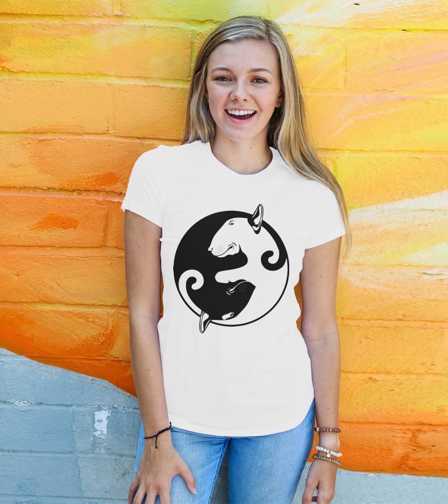 Yin Yang Bullterrier T-Shirt