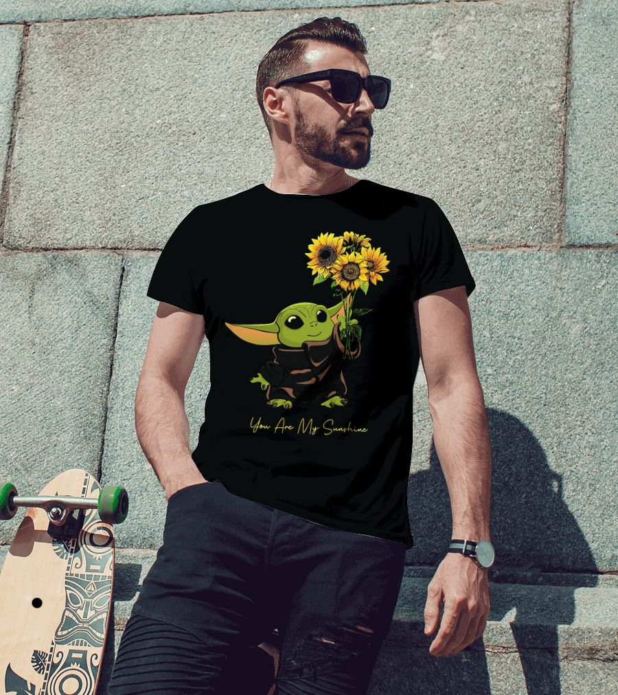Baby Yoda You Are My Sunshine Sunflowers T-Shirt