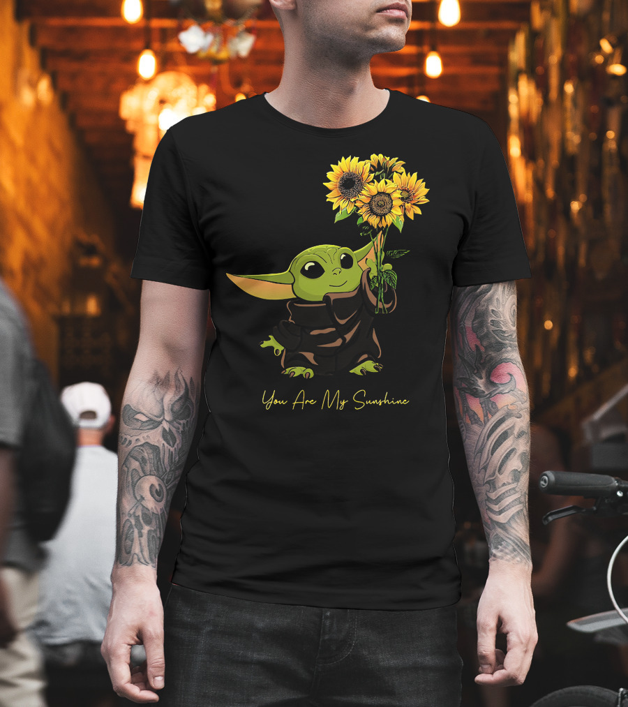 Baby Yoda You Are My Sunshine Sunflowers T-Shirt