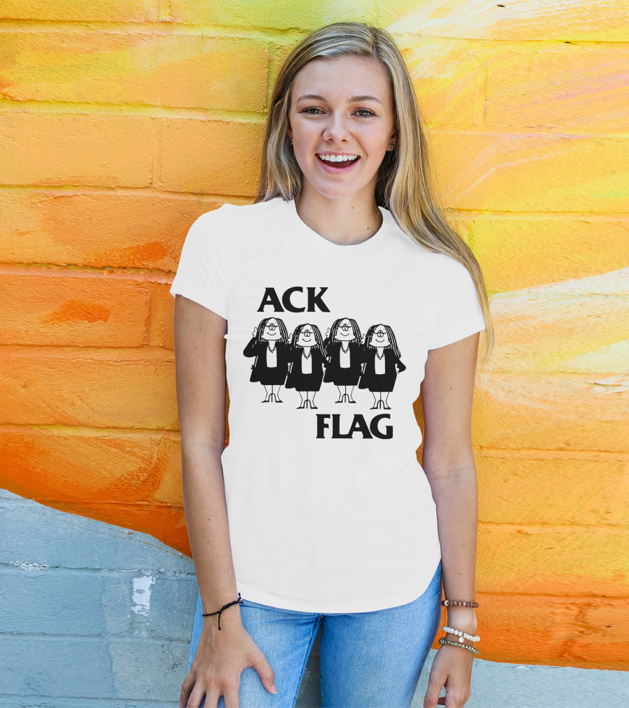 Ack Flag Cathy Comic Parody Black Flag T-Shirt