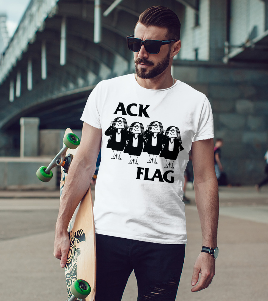 Ack Flag Cathy Comic Parody Black Flag T-Shirt