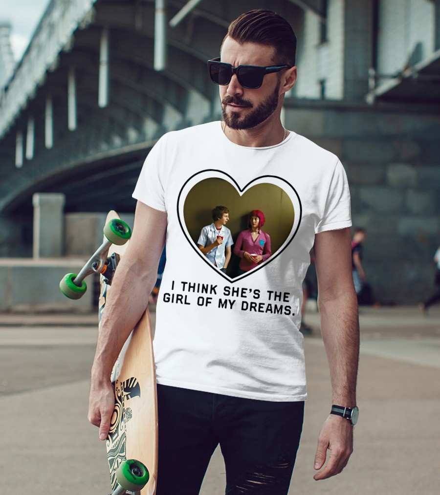 I Think She's The Girl Of My Dreams Heart-Shaped Scene With Young Couple T-Shirt