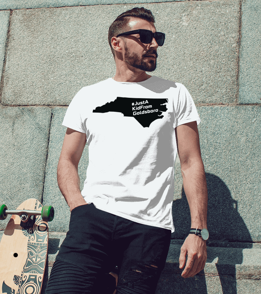 JustAKidFromGoldsboro North Carolina Map T-Shirt