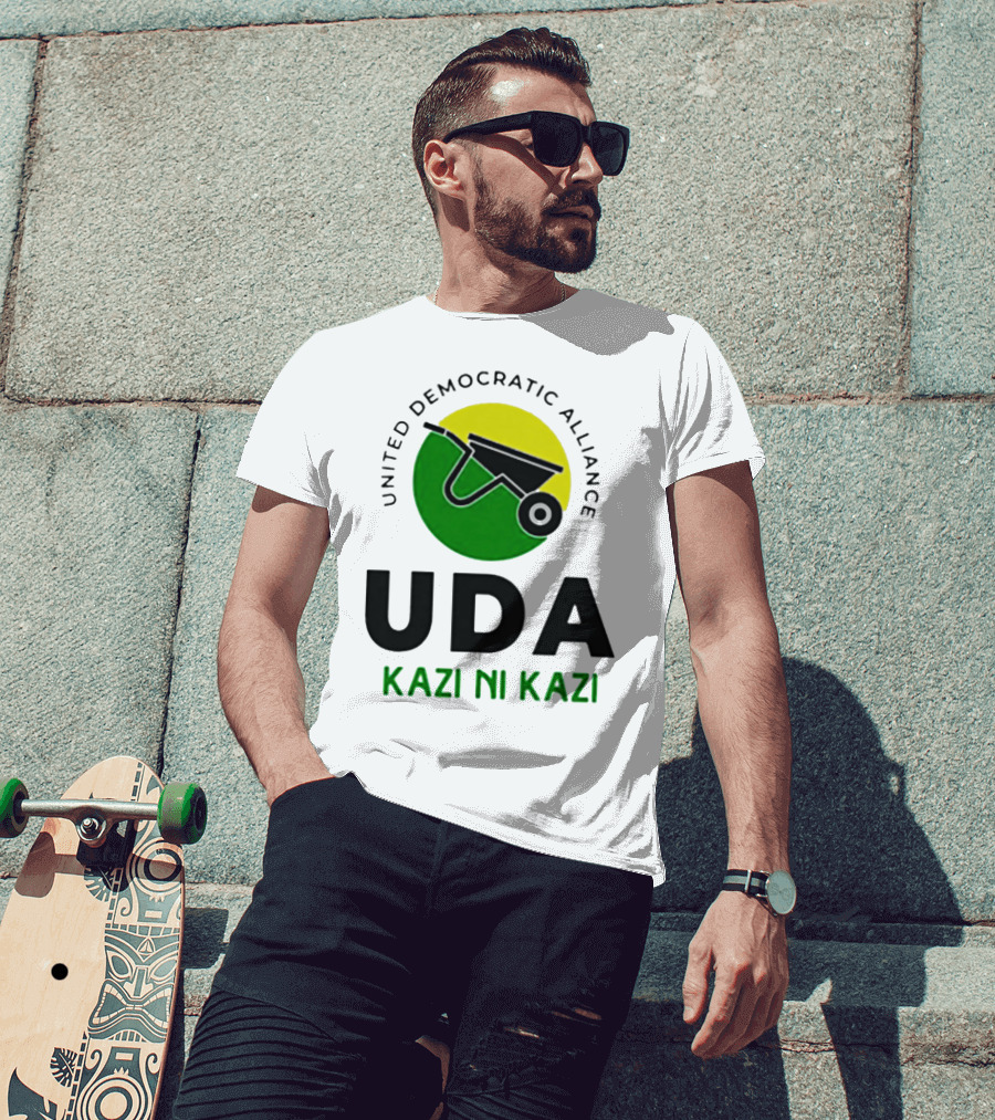 United Democratic Alliance UDA Kazi Ni Kazi Wheelbarrow T-Shirt