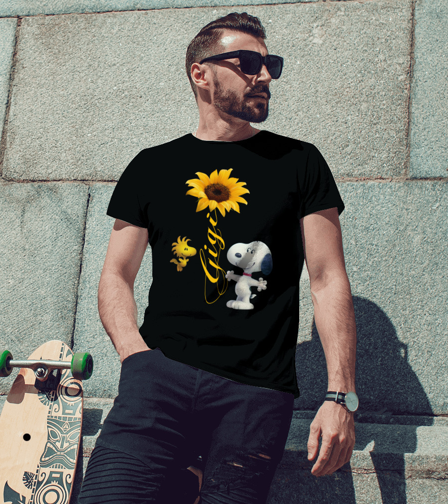 Gigi Snoopy Woodstock Sunflower Peanuts T-Shirt