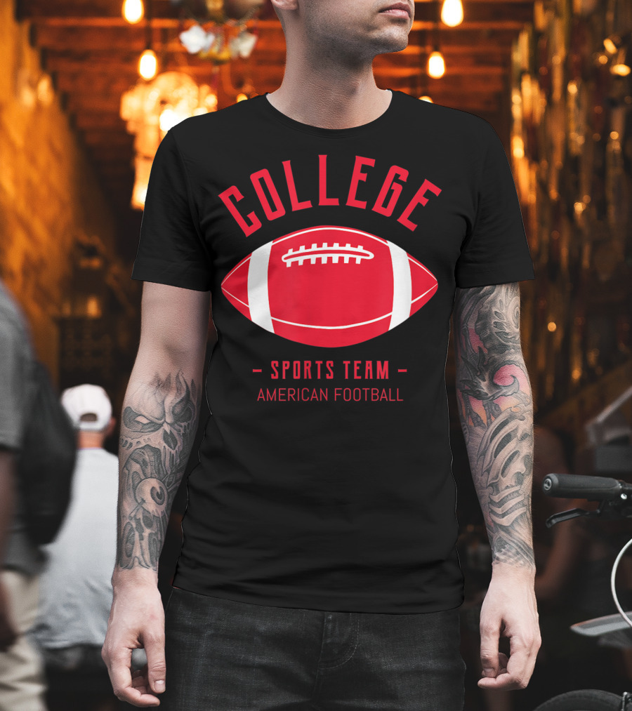 College Sports Team American Football T-Shirt