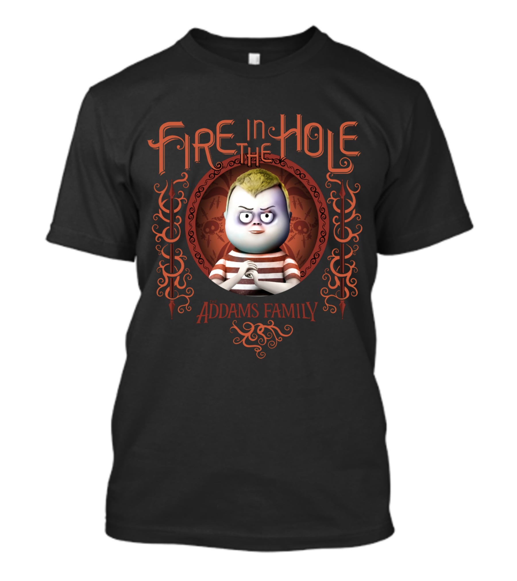 The Addams Family Pugsley Addams Fire In The Hole Gothic T-Shirt