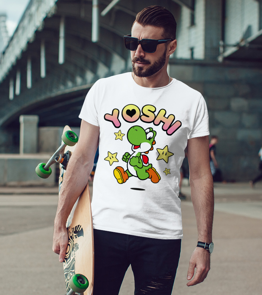 Yoshi Starry Adventure With Heart T-Shirt