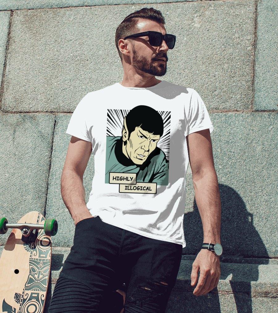 Star Trek Spock Highly Illogical Comic T-Shirt
