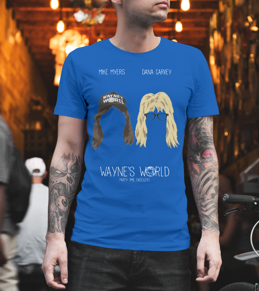 Wayne's World Mike Myers Dana Carvey Party Time Excellent T-Shirt