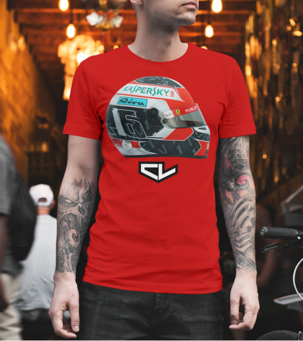Kaspersky Riva Hublot Ferrari F1 Helmet CL Charles Leclerc 16 T-Shirt Kaspersky Riva Hublot Ferrari F1 Helmet CL Charles Leclerc 16 T-Shirt