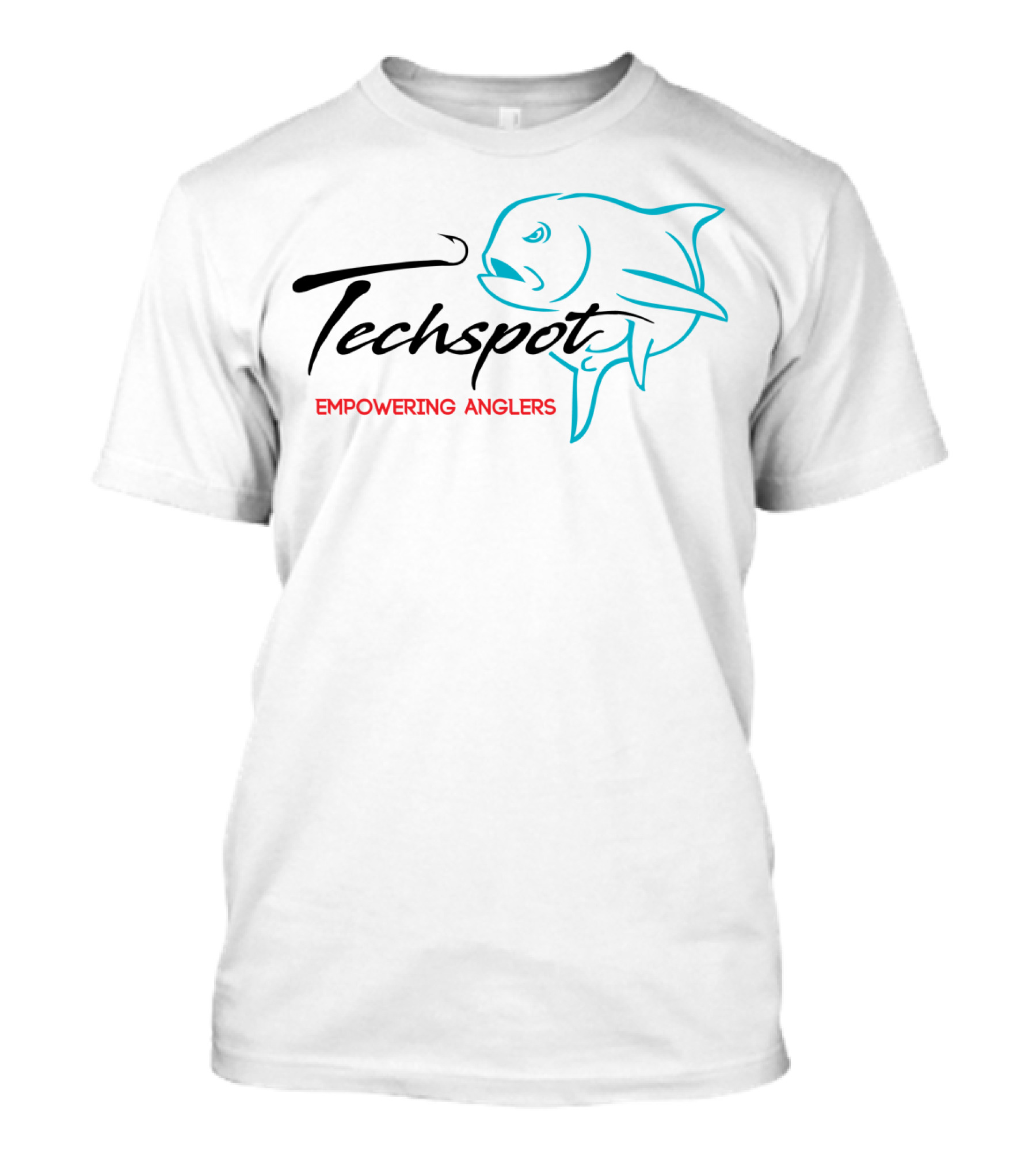 Techspot Empowering Anglers With Fish Icon T-Shirt
