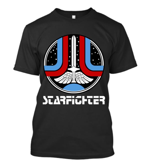 Starfighter 1984 Iconic Sci-Fi Emblem With Sword And Wings T-Shirt