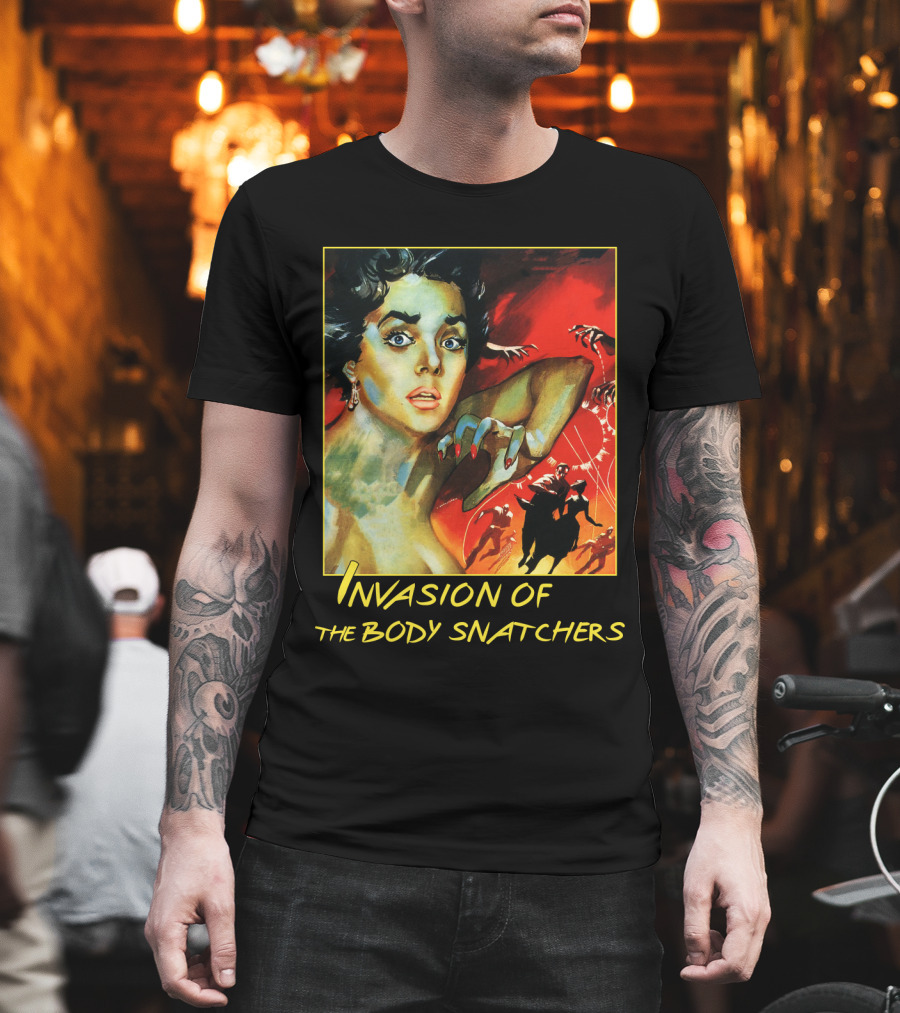 Invasion of the Body Snatchers 1978 Classic Horror Movie Cover T-Shirt