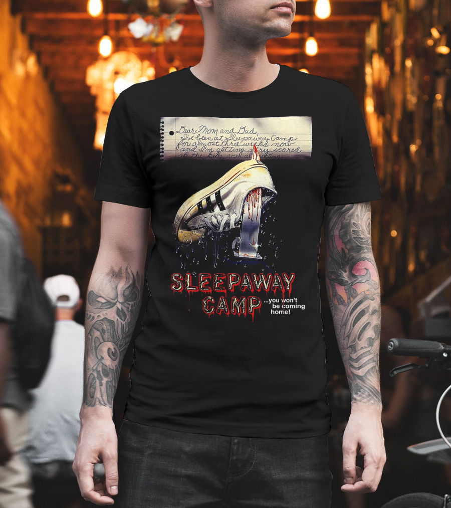 Sleepaway Camp You Won't Be Coming Home Bloody Shoe Note T-Shirt