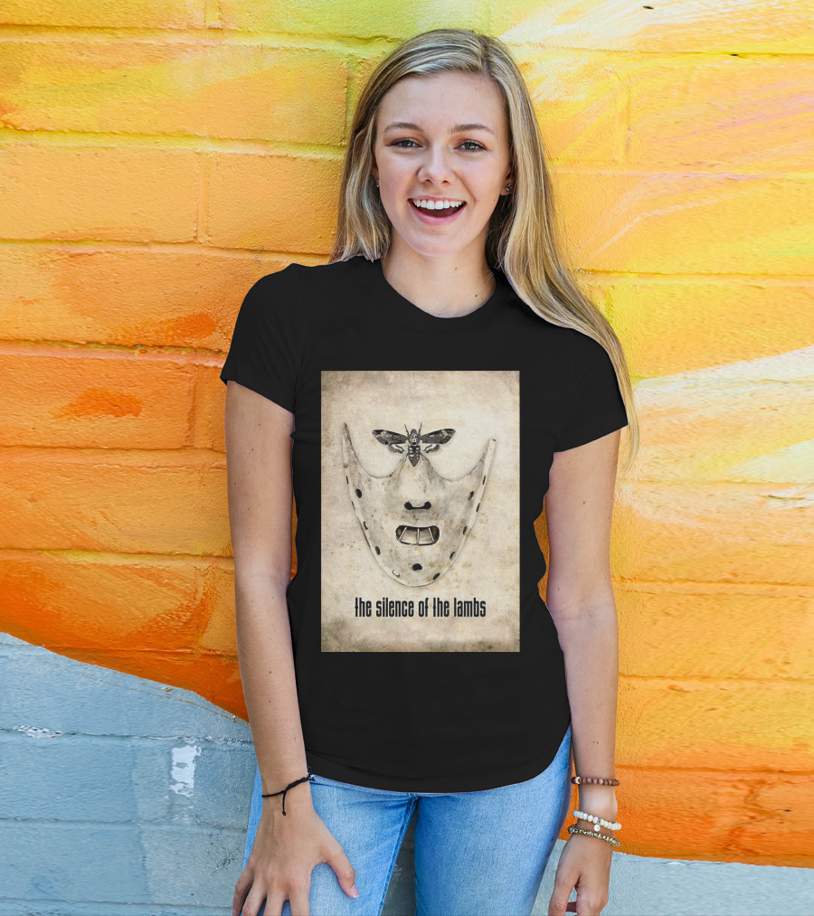 The Silence Of The Lambs Hannibal Lecter Mask With Death's-Head Hawkmoth T-Shirt