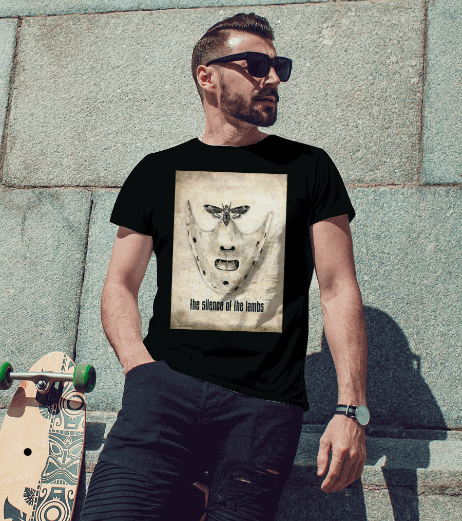 The Silence Of The Lambs Hannibal Lecter Mask With Death's-Head Hawkmoth T-Shirt