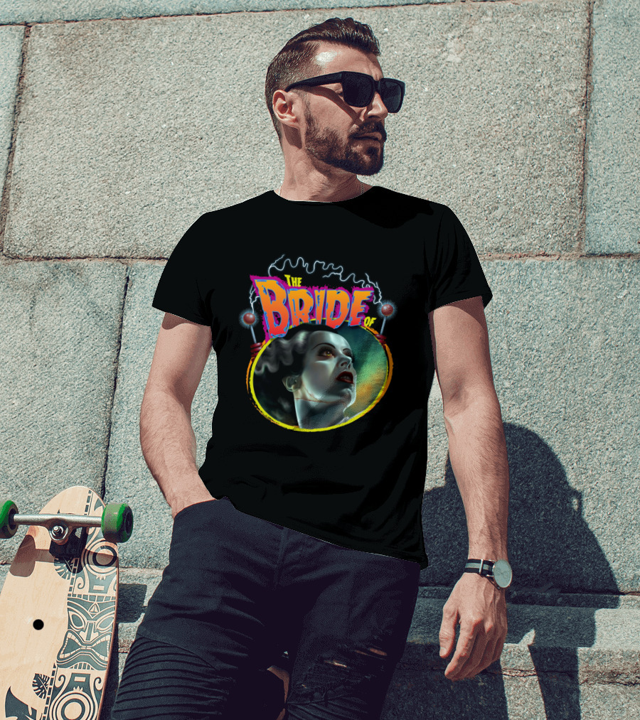 The Bride Of Frankenstein Retro Horror Movie T-Shirt