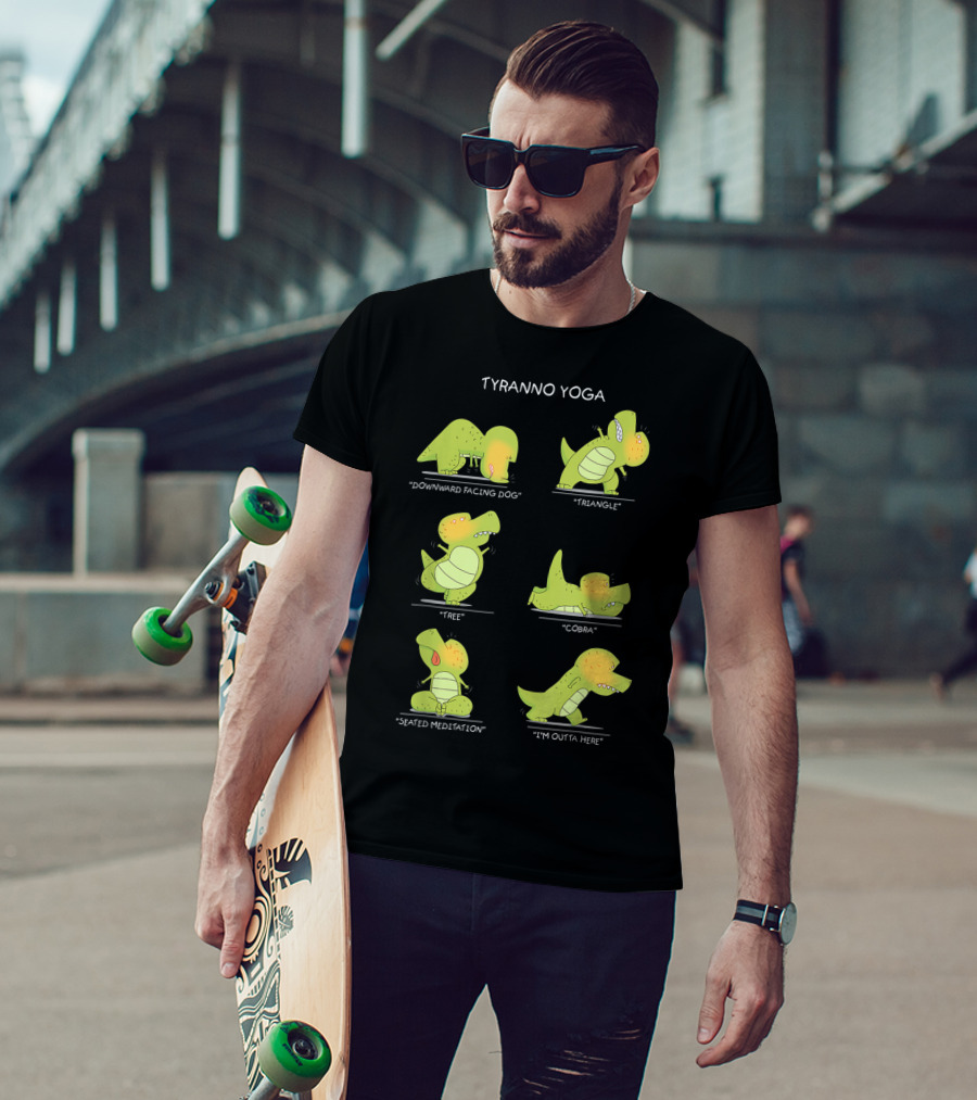 Tyranno Yoga Funny Trex Dinosaur Poses Perfect Present T-Shirt