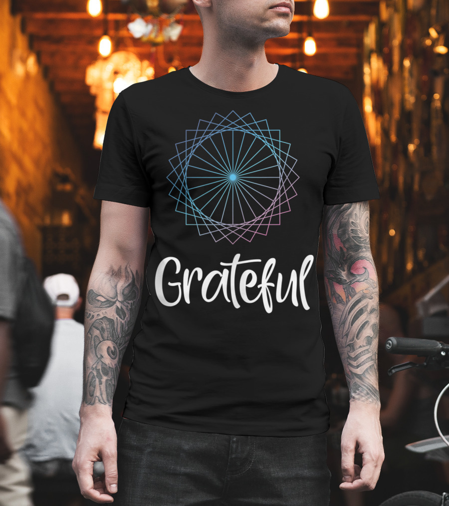 Grateful Mandala Gratitude Spirituality Meditation T-Shirt