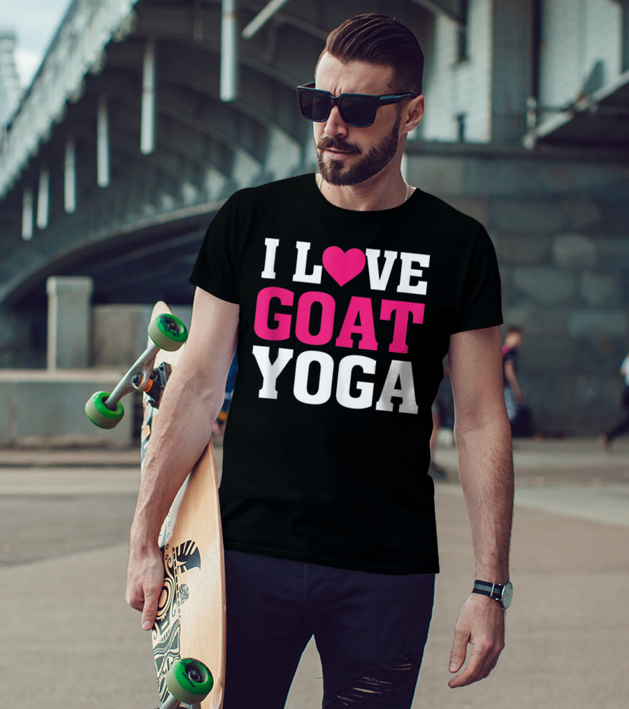 I Love Heart Goat Yoga T-Shirt