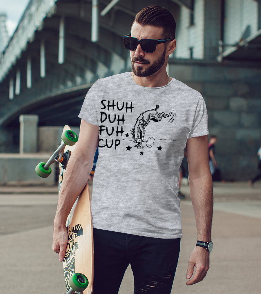 SHUH DUH FUH CUP Donkey Cartoon Stars T-Shirt