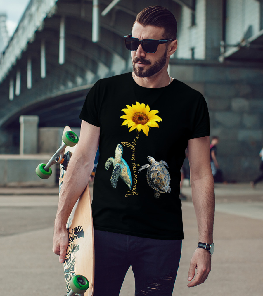 You Are My Sunshine Turtle Sunflower T-Shirt