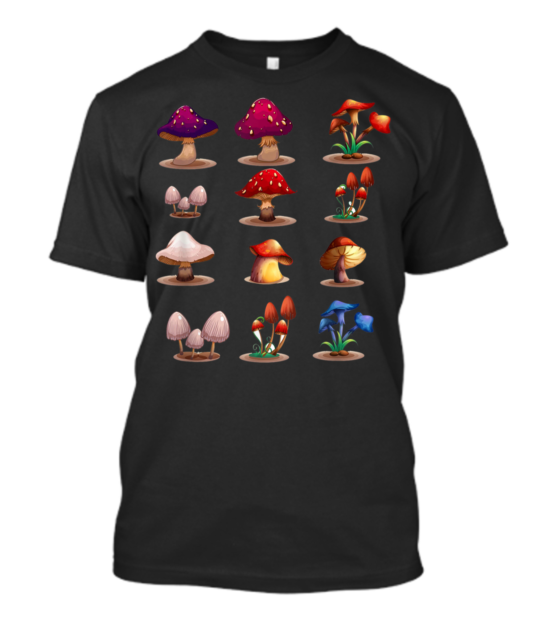 Wild Mushroom Mycology Fungiphile Fungi Variety Collection T-Shirt