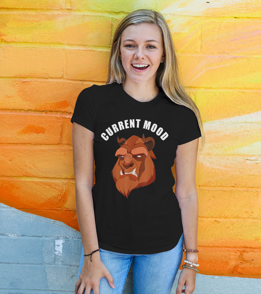 Disney Beauty And The Beast Current Mood Angry Beast Face T-Shirt