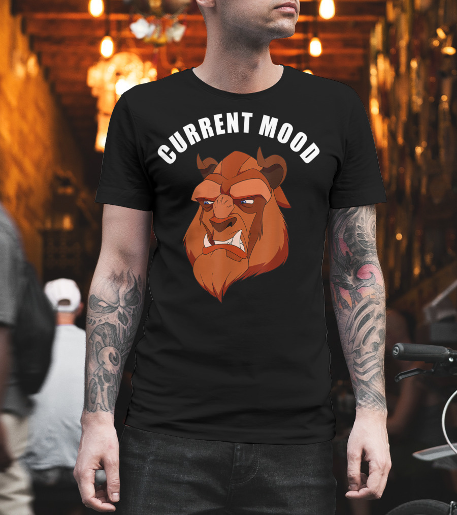 Disney Beauty And The Beast Current Mood Angry Beast Face T-Shirt