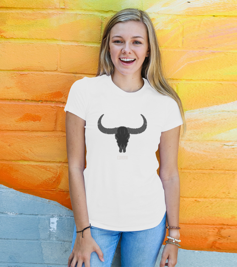 Corona Bull Skull T-Shirt