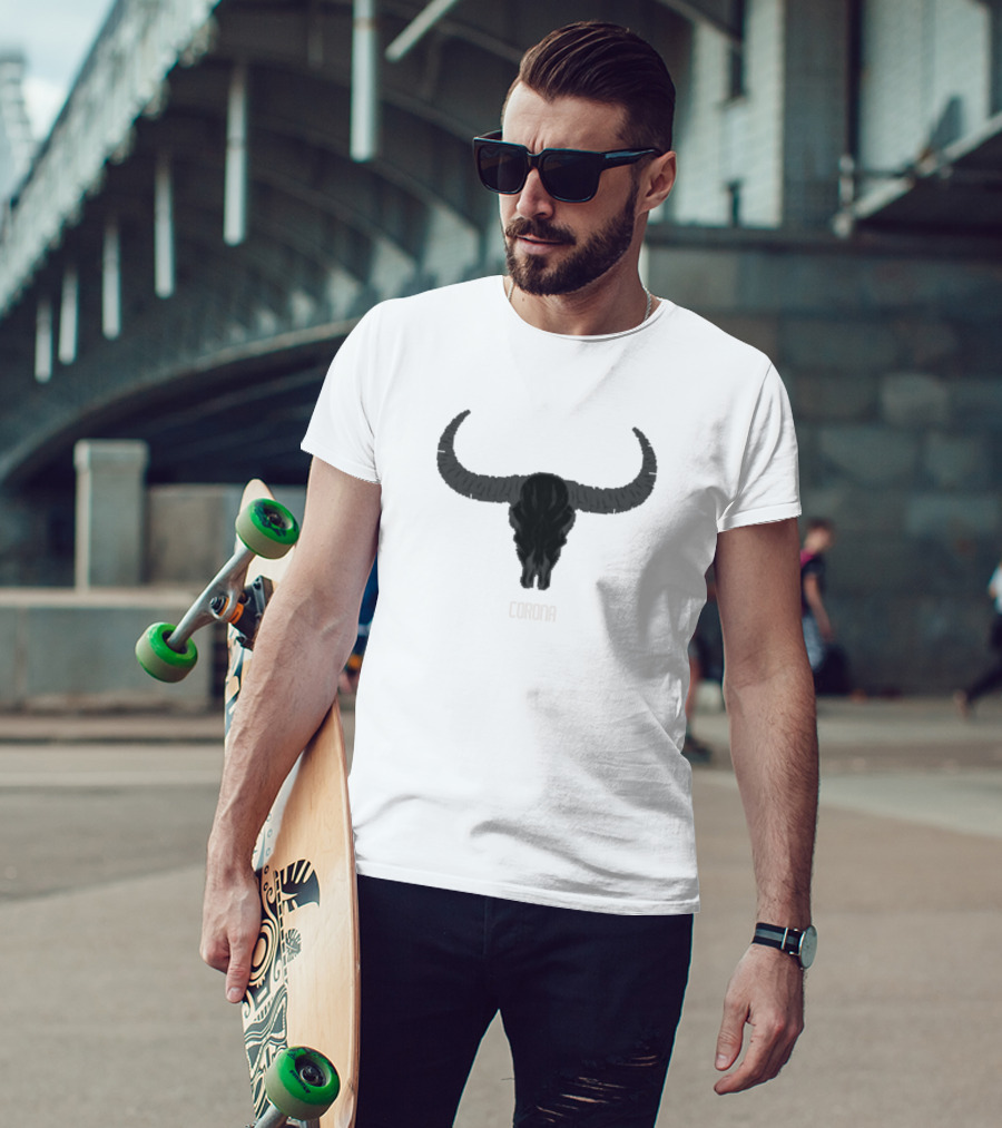 Corona Bull Skull T-Shirt