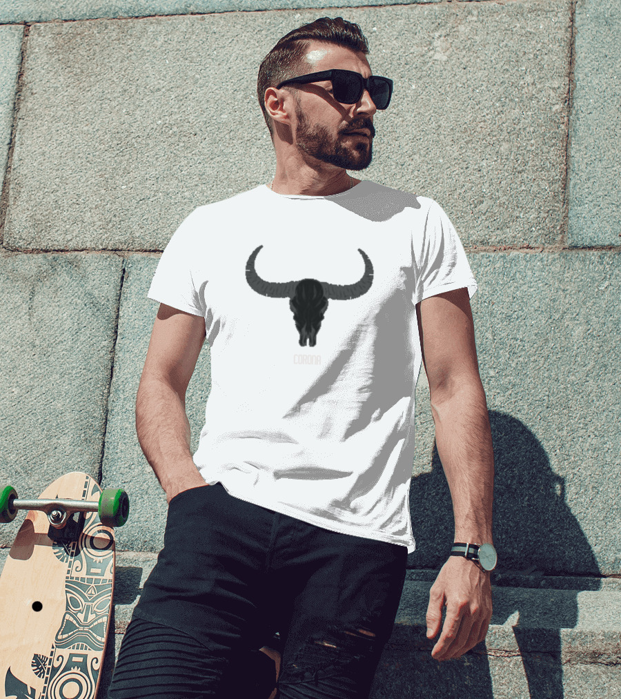 Corona Bull Skull T-Shirt