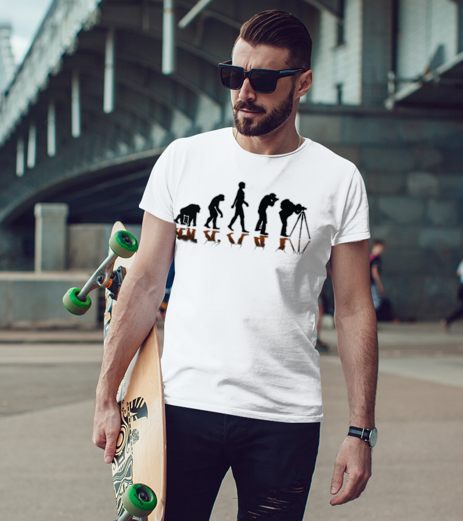 Photography Evolution Silhouette Progression T-Shirt