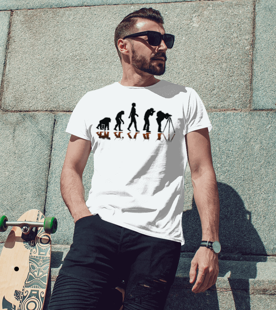 Photography Evolution Silhouette Progression T-Shirt