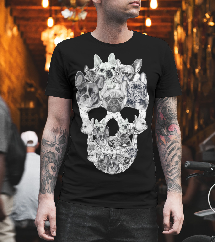 French Bulldogs Skull T-Shirt