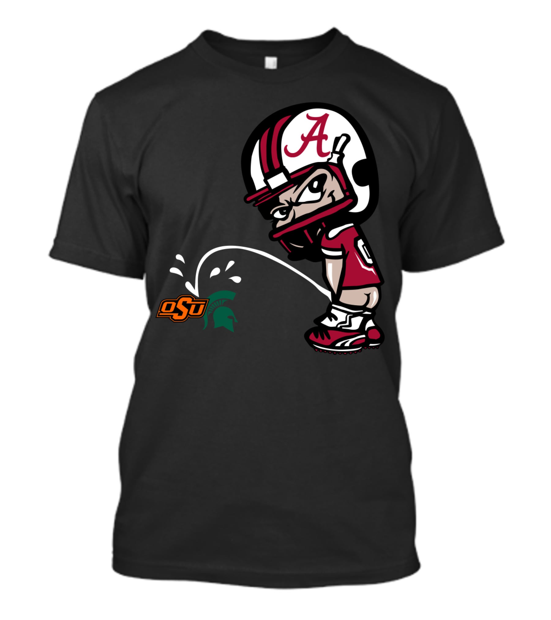 Alabama Crimson Tide Football Vs Osu Spartans Rivalry Satire T-Shirt